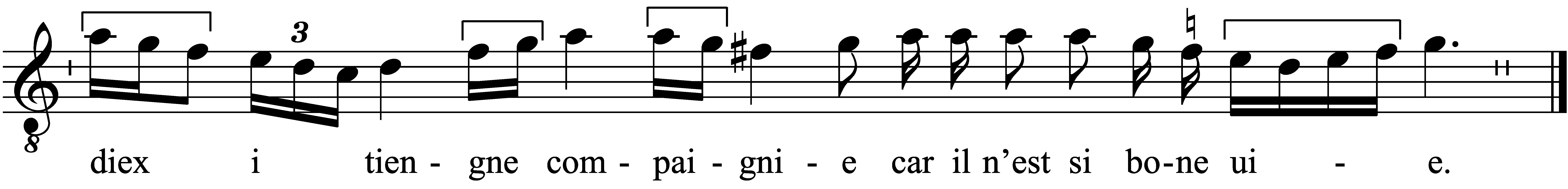 Refrain musical notation